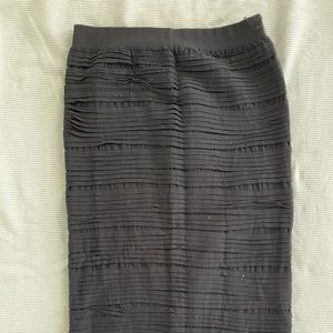 Black textured skirt